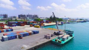 Two Containers Recovered After Falling Into Sea Near Malé Commercial Harbour