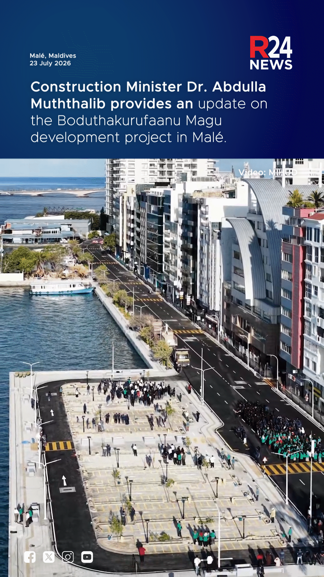 Construction Minister: Boduthakurufaanu Magu to Open Tomorrow Evening