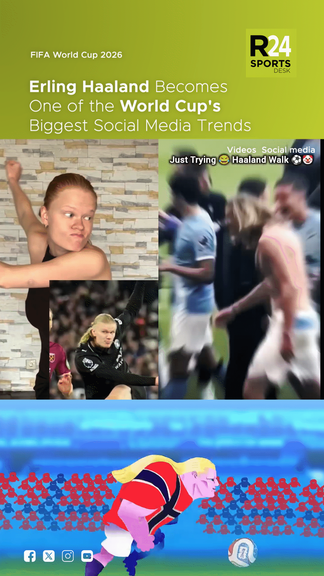 Erling Haaland Goes Viral! Fans Imitate His Viking Style