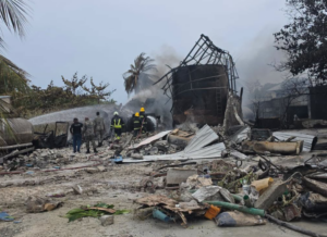 Major Fire in Funadhoo Damages Four Homes, Five Workshops and a Garage